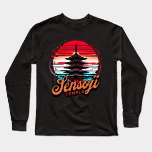 Sensoji Temple Tokyo Design Long Sleeve T-Shirt